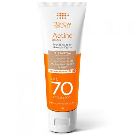 Protetor Solar Facial FPS70 Darrow Actine Colors Pele Morena 40g