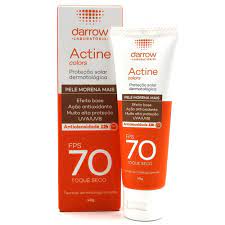 Protetor Solar Facial FPS70 Darrow Actine Colors Pele Morena Mais 40g