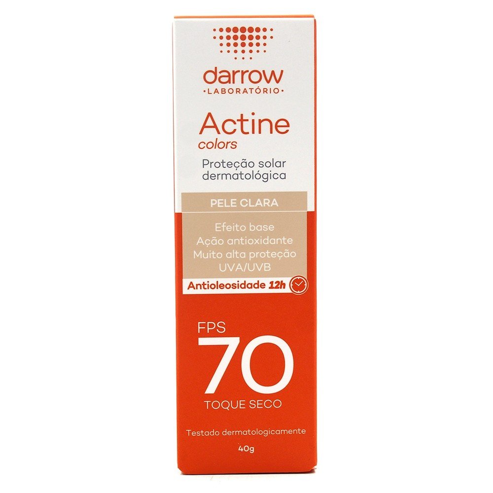 Protetor Solar Facial FPS70 Darrow Actine Colors Pele Clara 40g