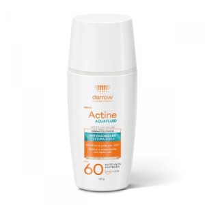 Protetor Solar Facial FPS60 Darrow Actine Aquafluid com Cor Tom Claro/Médio 40g