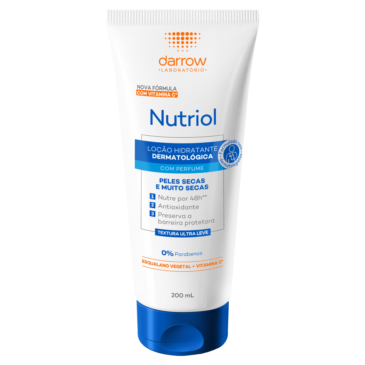 Loção Hidratante Corporal Nutriol com Perfume Peles Secas e Muito Secas 200mL
