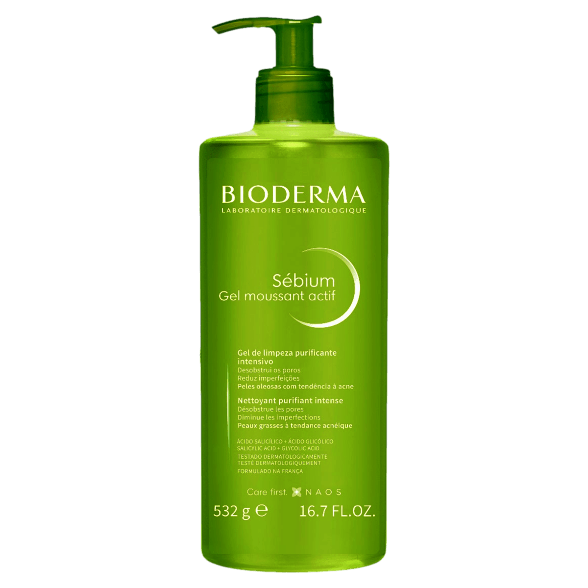 Bioderma Sébium Gel Moussant Actif Higiene Facial 500mL