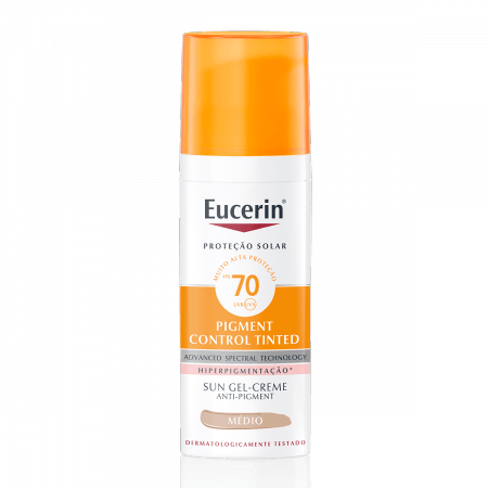 Protetor Solar Facial FPS70 Eucerin Pigment Médio 50mL
