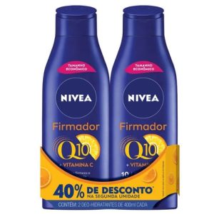 Loção Hidratante Corporal Firmador Nivea Q10 + Vitamina C Pele Seca à Extrasseca 2 unidades com 400m