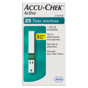 Tiras Medidoras de Glicose Accu-Chek Active 25 Unidades