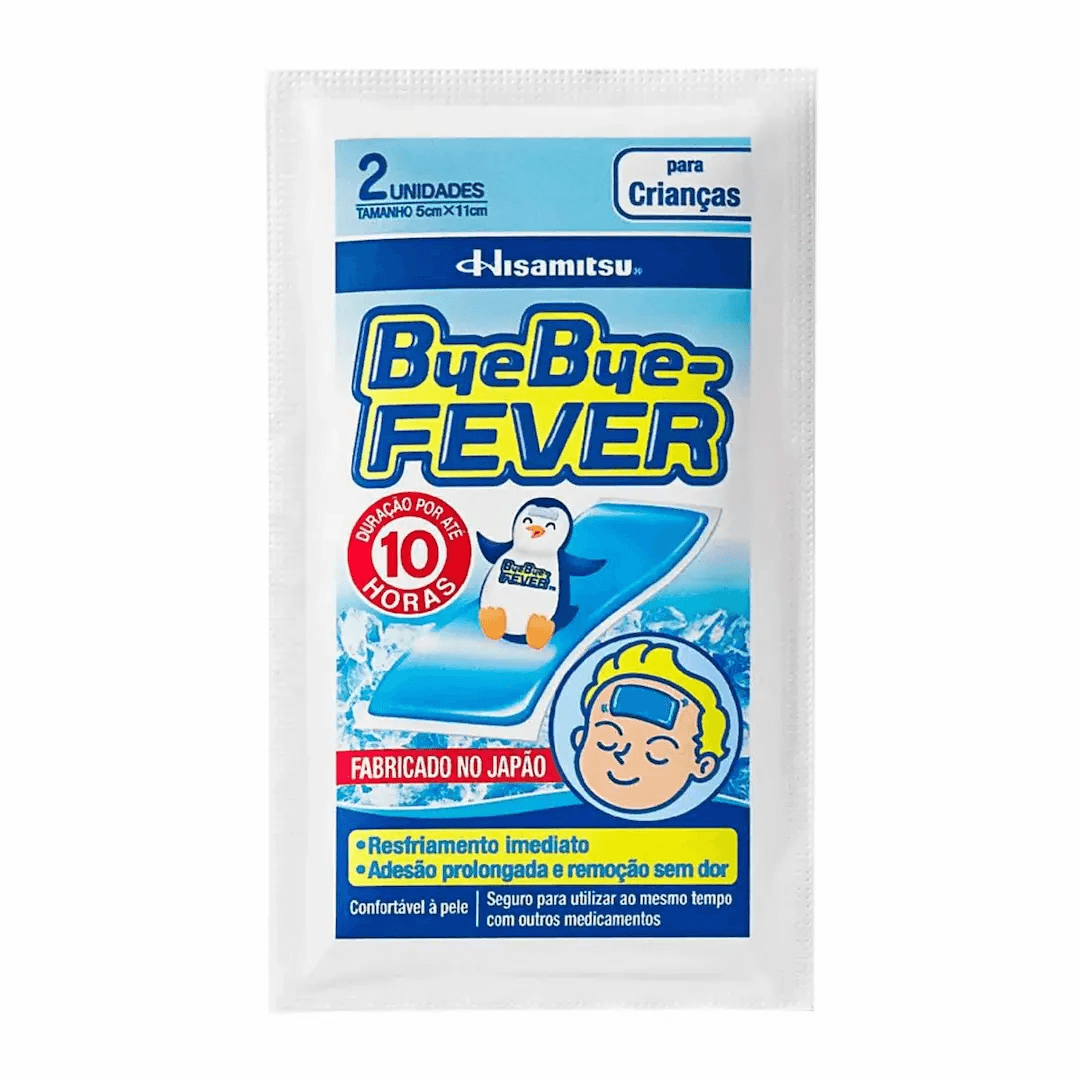 Adesivo para Alívo da Febre Bye Bye Fever Crianças 2 Unidades