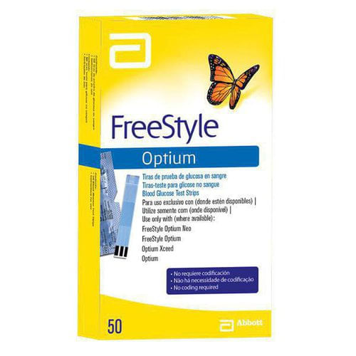 Tiras Reagentes para Glicemia Freestyle Optium 50 Unidades