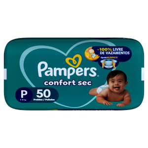 Fralda Pampers Confort Sec P 50 Unidades