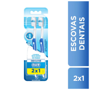 Escova Dental Oral B Indicator Plus Nº 30 Macia Kit 2 Uni