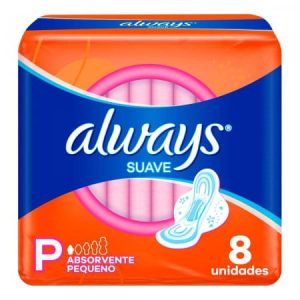 Absorvente Always Super Proteção Cobertura Suave com Abas 8 Unidades