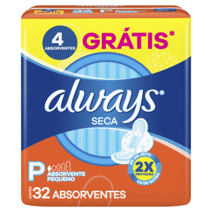 Absorvente Always Super Protecao Cobertura Seca com Abas 32 Unidades