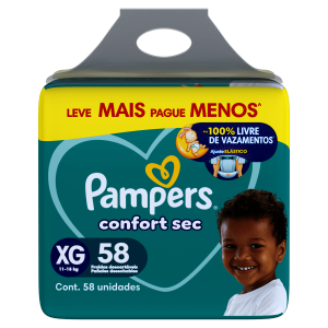 Fralda Descartável Pampers Confort Sec XG 58 Unidades