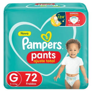 Fralda Pampers Pants Ajuste Total G 72 unidades