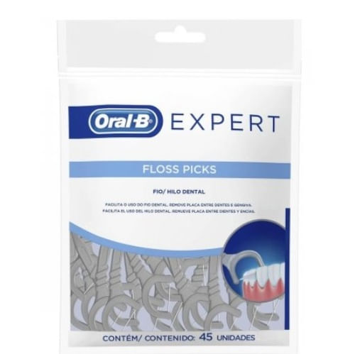Fio Dental Oral-B Expert Floss Picks 45 unidades