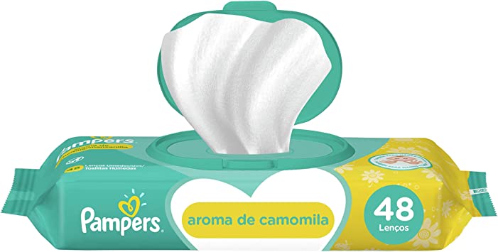 Lenço Umedecido Camomila Suave Pampers Pacote 48 Unidades