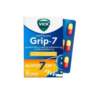 Vick Pyrena Grip-7 4MG + 4MG + 400MG Cápsula Dura - Caixa com 10 Cápsulas