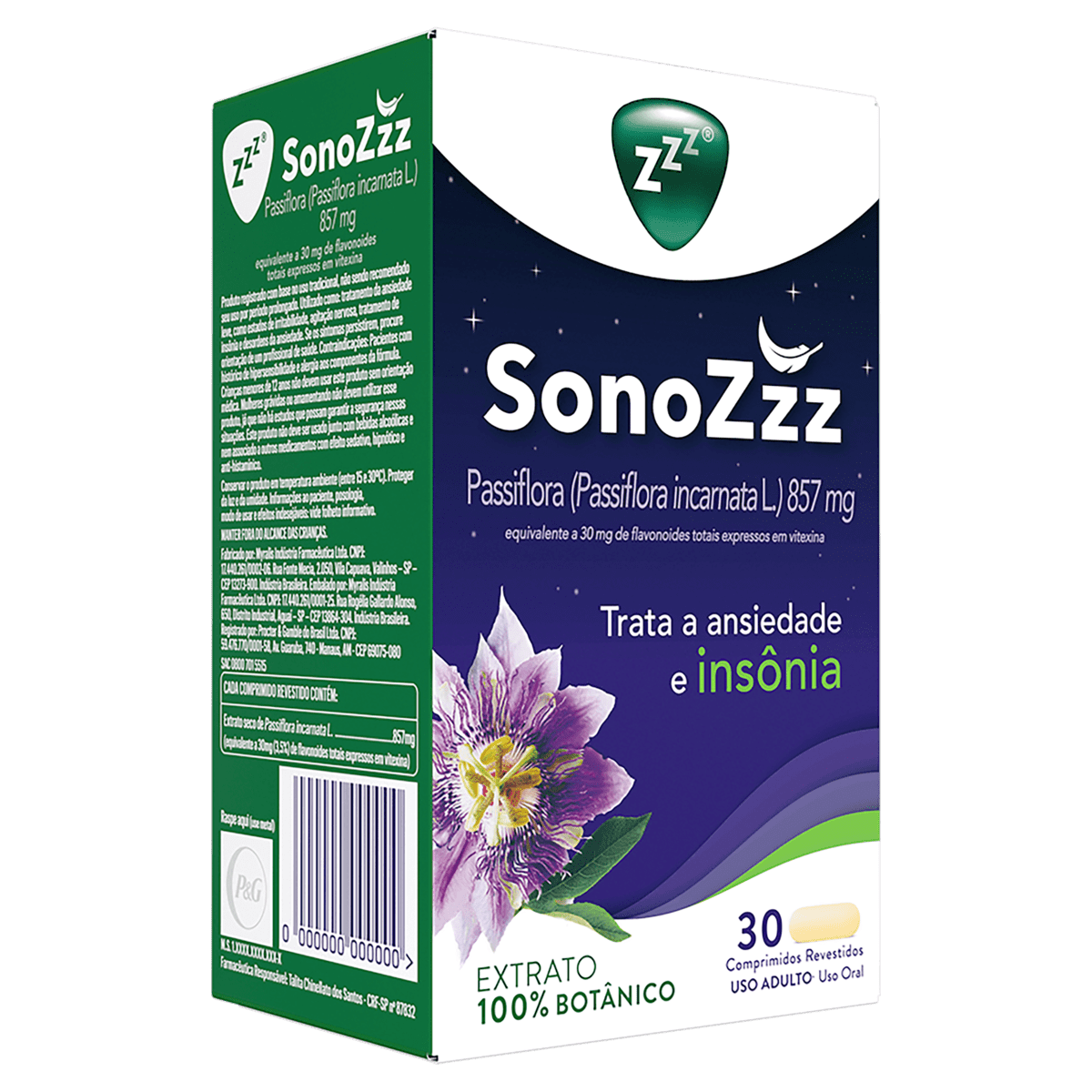 Sonozzz 857mg Comprimido Revestido - Caixa com 30 Comprimidos
