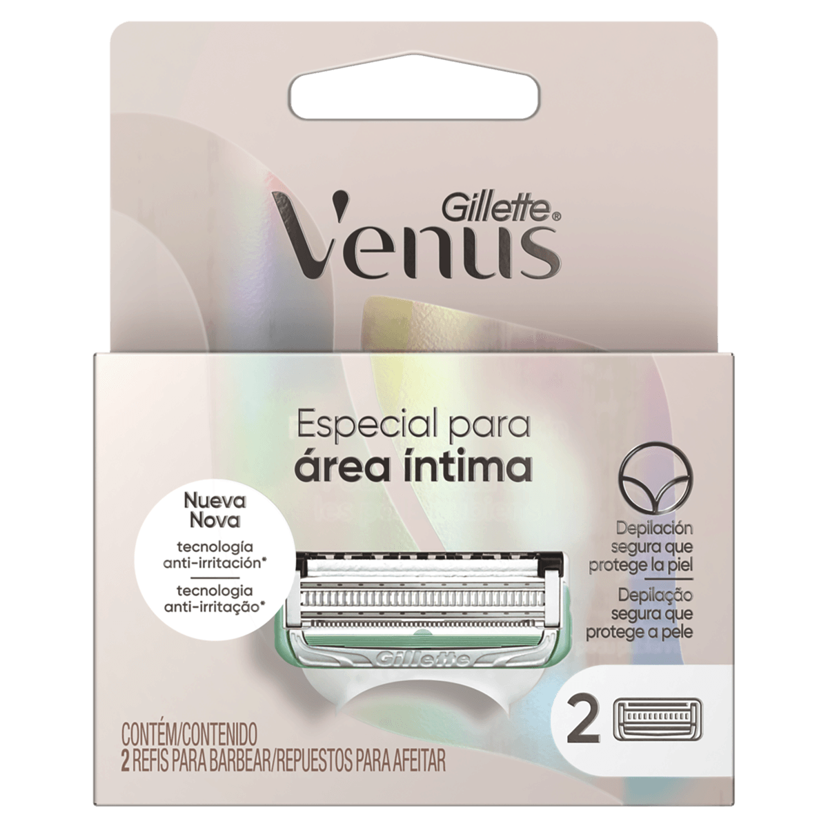 Gillette Venus Especial Área Íntima Refil para Aparelho de Depilar 2 Unidades