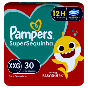 Pampers Supersec Fralda Descartável XXG Pacote Mega 30 Unidades