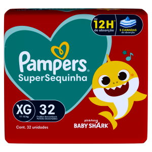 Fralda Descartável Pampers Supersec XG 32 Unidades