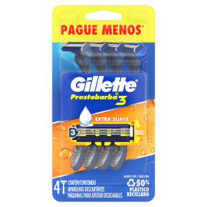 Aparelho de Barbear Gillette Prestobarba 3 Leve 4 e Pague 3