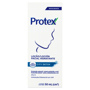 Loção Hidratante Facial FPS 15 Protex City Detox 50mL