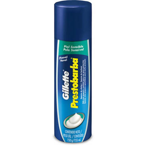 Espuma de Barbear Gillette Prestobarba Para Pele Sensível 150g