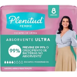 Absorvente Plenitud Femme ultra, pacote com 8 unidades