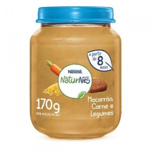 Sopinha Macarrão, Carne E Legumes Naturnes Vidro 170G
