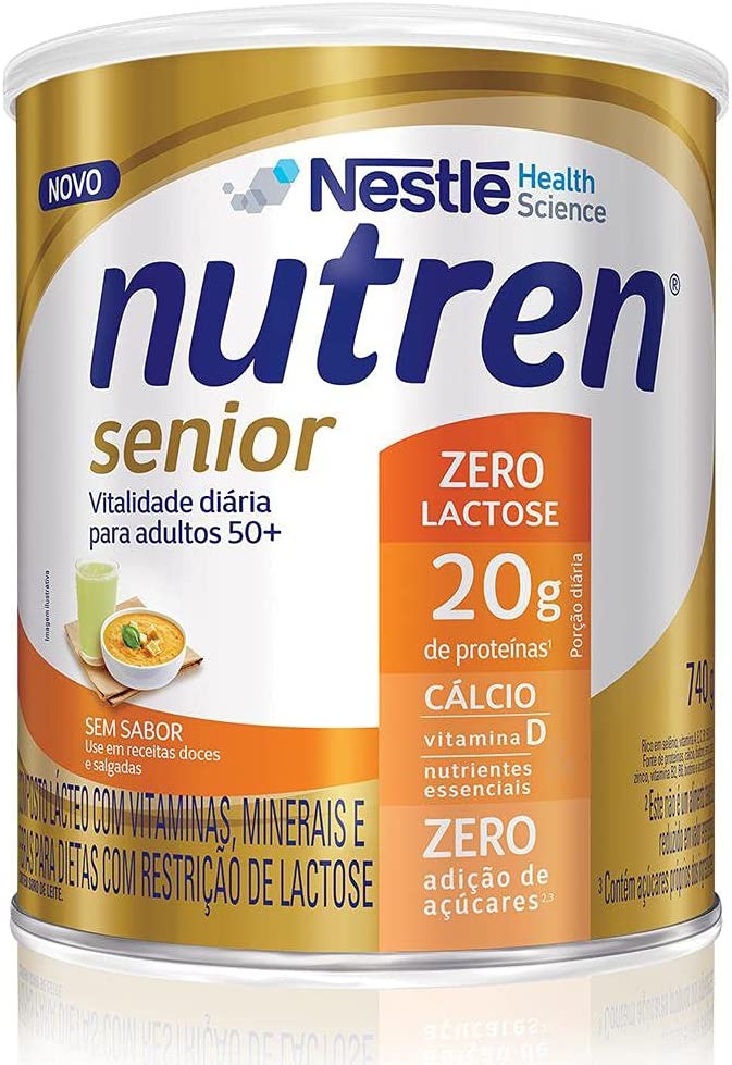 Nutren Senior sem Sabor Zero Lactose Lata 740g