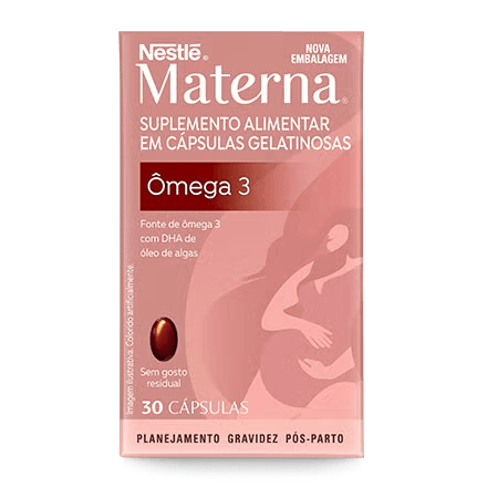 Materna Ômega 3 DHA Nestlé 30 Cápsulas
