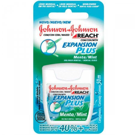 Fio Dental Johnson & Johnson Reach Expansion Plus Menta, 50m