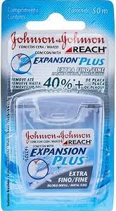 Fio Dental Johnson & Johnson Reach Expansion Plus Extra Fino, 50m