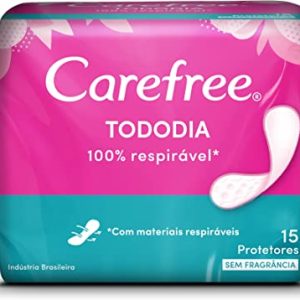 Protetor Diário Carefree Brisa Sem Perfume com 15 Unidades