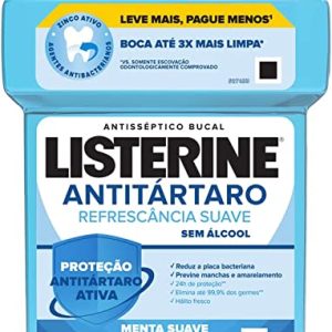 Enxaguante Antisséptico Bucal Listerine Tartar Control Zero Álcool Menta Suave com 500mL