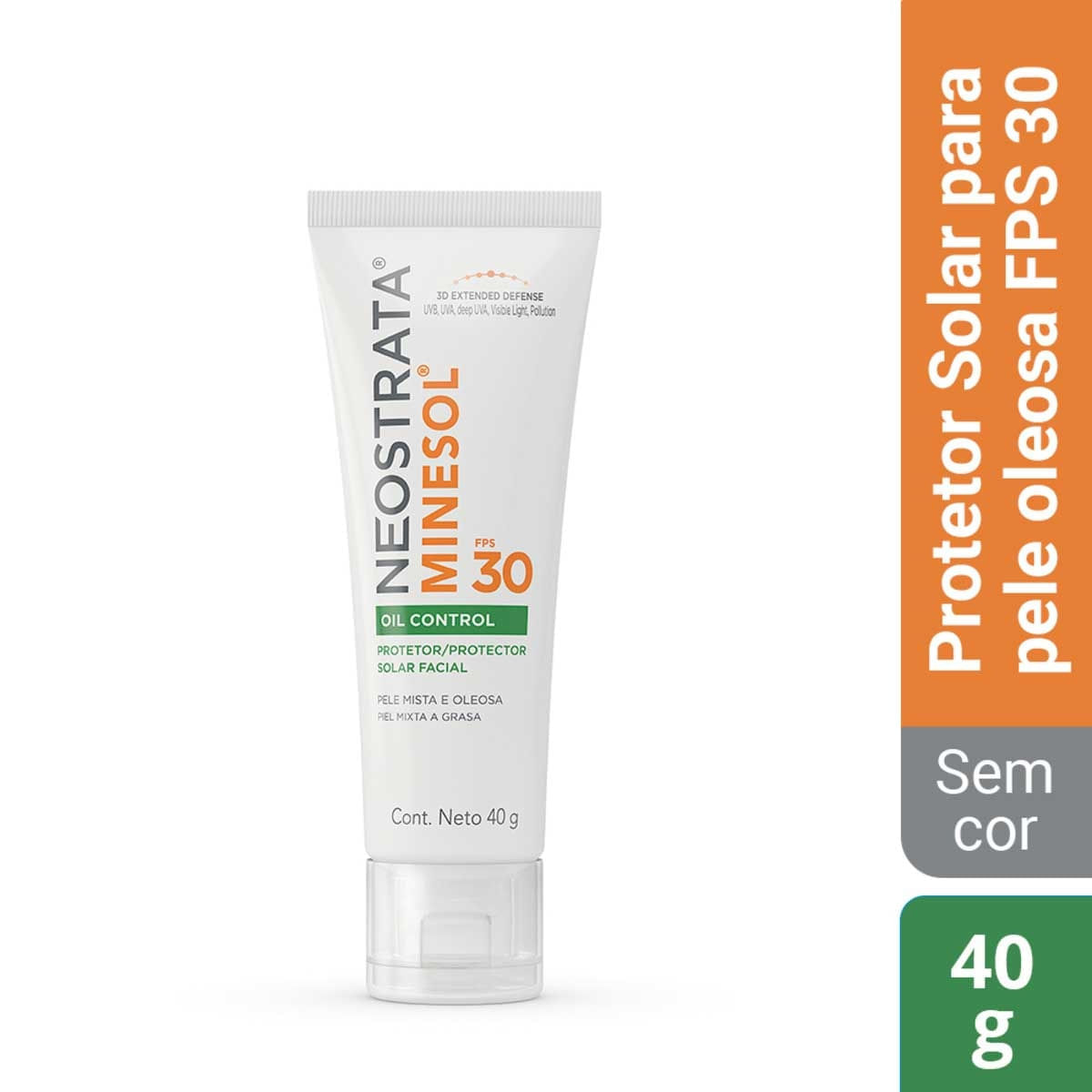 Protetor Solar Facial NeoStrata Minesol Oil Control FPS70 Médio Escuro 40g