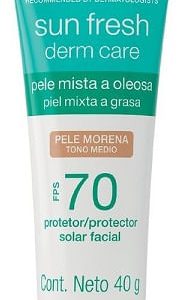 Protetor Solar Facial FPS70 Neutrogena Sun Fresh Derm Care Cor Morena 40G