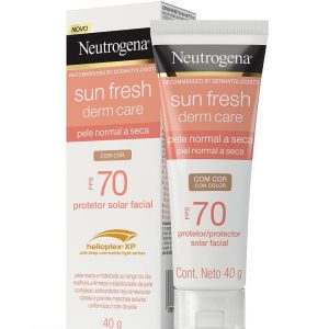 Protetor Solar FPS70 Neutrogena Sun Fresh Derm Care com Cor 40G