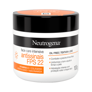 Face Care Intensive Neutrogena Creme Antissinais FPS22 100G