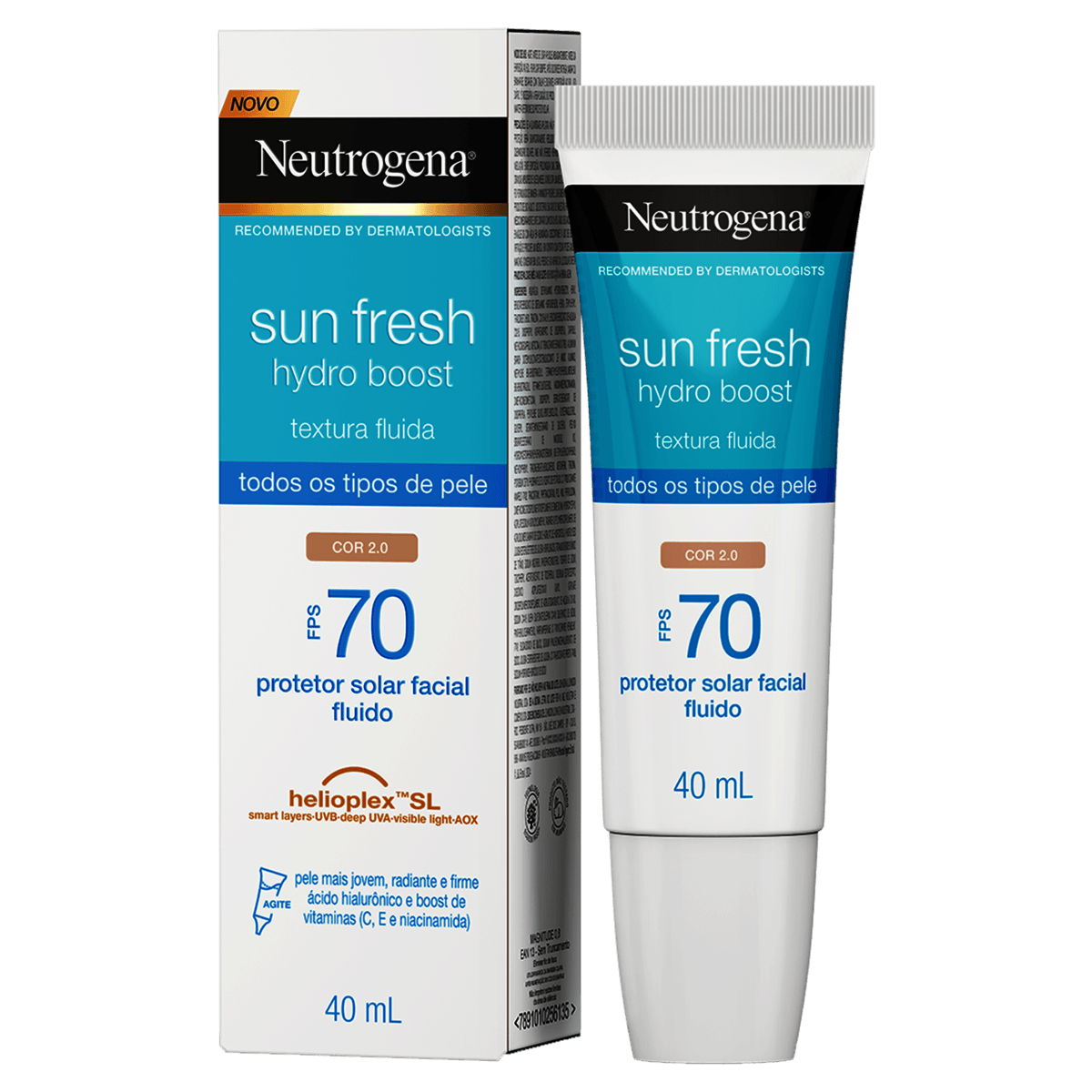 Protetor Solar Facial FPS70 Neutrogena Cor 2.0 40mL