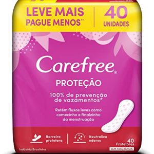 Protetor Diario Carefree Neutralize Sem Perfume com 40 Unidades