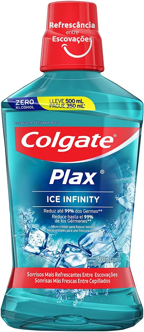 Enxaguante Bucal Colgate Plax Ice Infinity 500mL