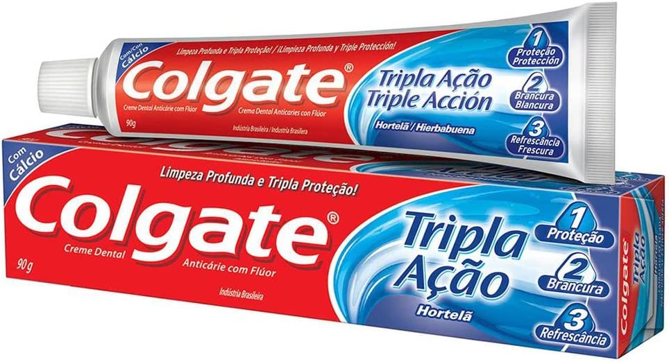 Creme Dental Hortelã Colgate Tripla Ação Caixa 90G