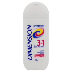Shampoo Dimension 3 Em 1 Normais A Secos 200mL
