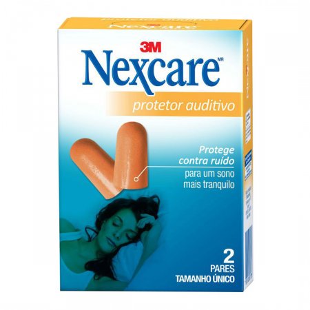 Protetor De Ouvidos Moldável Nexcare Caixa 2 Pares