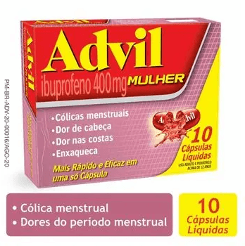 Advil 400mg Cápsula Mole - Caixa com 10 Cápsulas