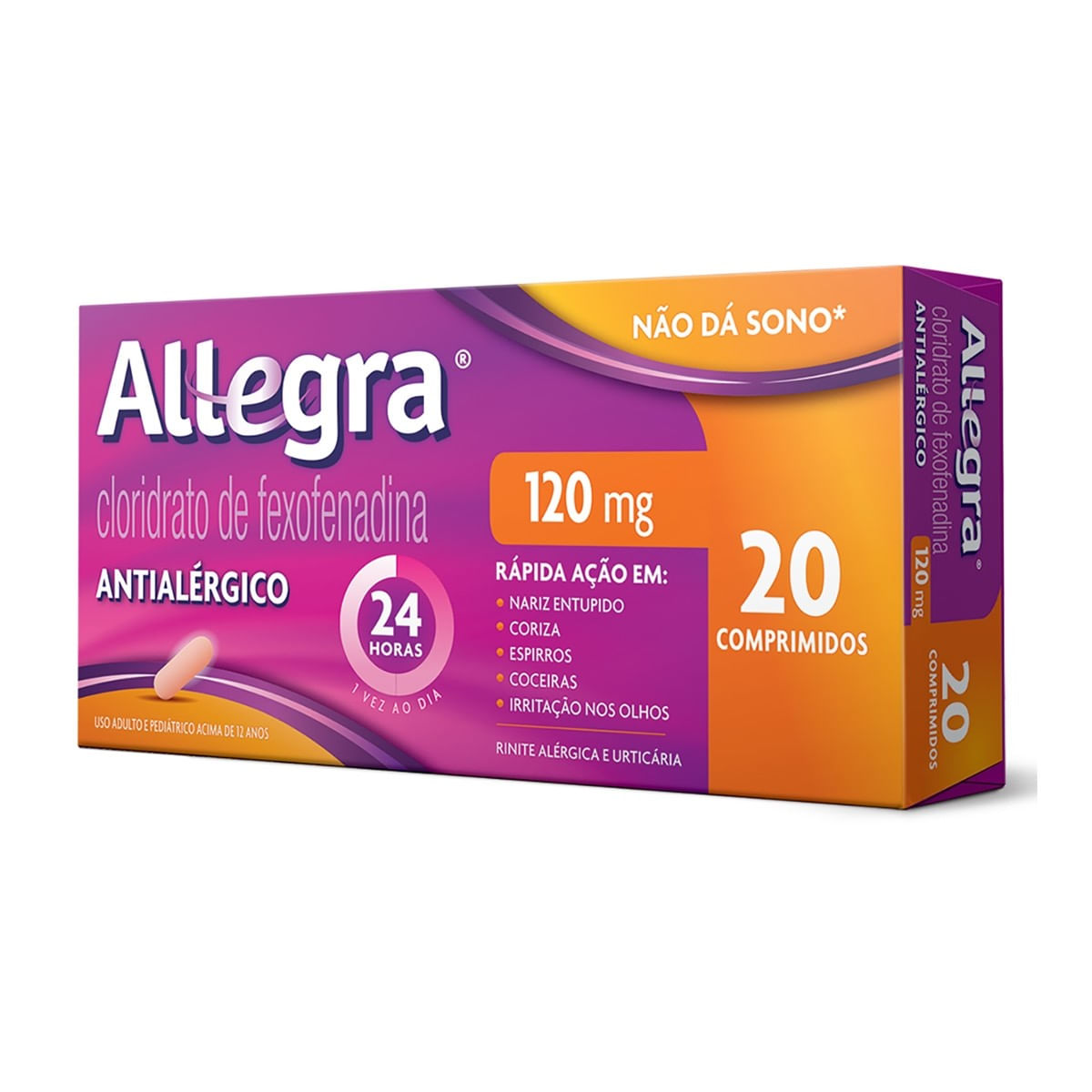 Allegra 120mg Caixa com 20 Comprimidos Revestidos