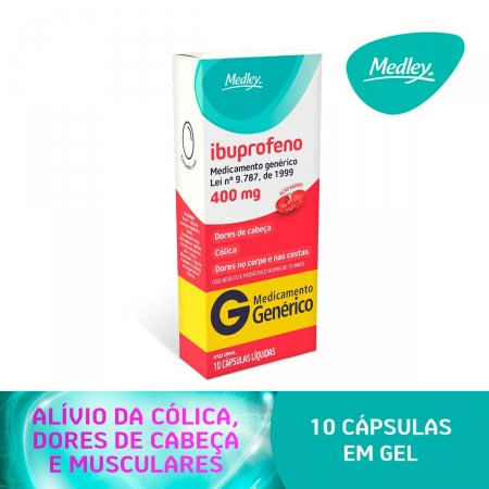 Ibuprofeno 400mg Caixa com 10 Cápsulas