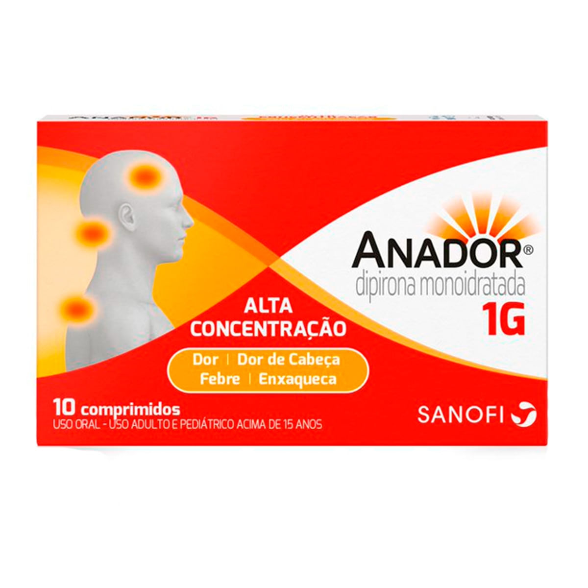 Anador 1g Comprimido - Caixa com 10 Comprimidos
