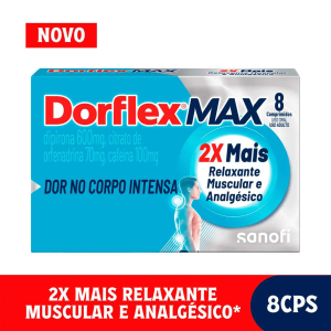 Dorflex 100mg + 600mg + 70mg Comprimido - Caixa com 8 Comprimidos